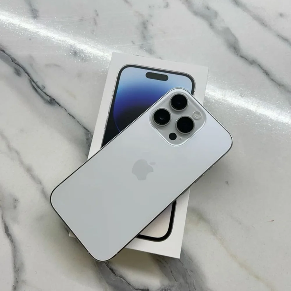 Apple iPhone with Silver Finish.+14705754465